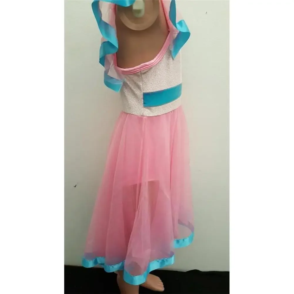 Pre-Owned Dance Costume Curtain Call  XL Child Pink Dress Ballet